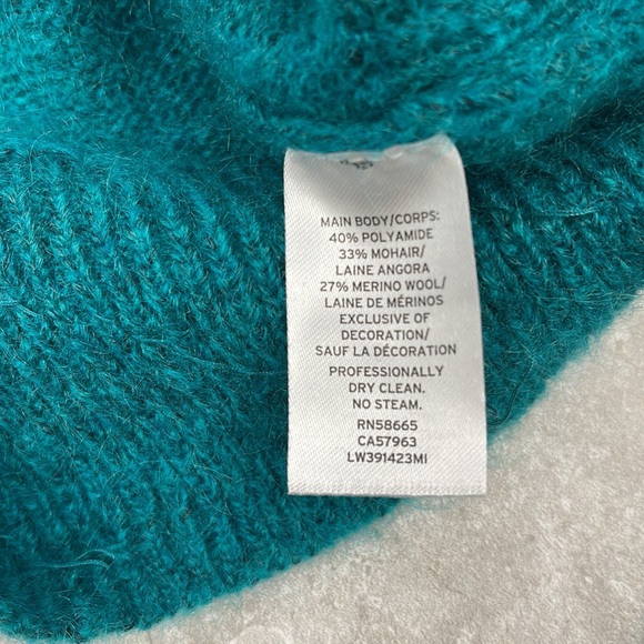 Angora/wool crop cardigan boxy sweater by Lewit women’s medium, one of a kind - Picture 4 of 6